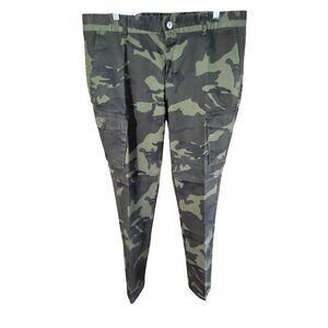 New Galaxy Mens Camo Denim Straight Leg Cargo Pants